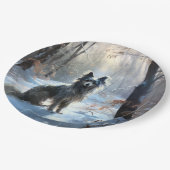 Assiettes En Carton Chinois Crested Laisser Il Neige Noël (Angle)