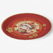 Assiettes En Carton Chinois Traditionnel Bébé 100 Jours 百 日 (Angle)