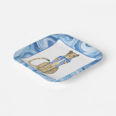 Assiettes En Carton Chinoiserie Aquarelle Bow Cheetah Party Plaques (Angulaire)