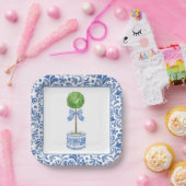 Assiettes En Carton Chinoiserie Aquarelle Bow Topio Plaques (Fête)