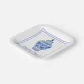 Assiettes En Carton Chinoiserie Aquarelle Ginger Jar Plaques (Angulaire)