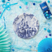 Assiettes En Carton Chinoiserie bleue et blanche (Fête)
