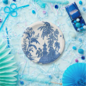 Assiettes En Carton Chinoiserie bleue et blanche (Fête)