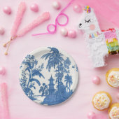 Assiettes En Carton Chinoiserie bleue et blanche (Fête)