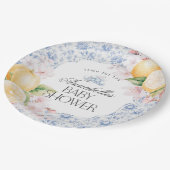 Assiettes En Carton Chinoiserie Lemon Tea Baby shower Table Décor (Angle)