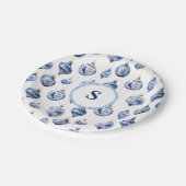 Assiettes En Carton Chinoiserie ornements de Noël Monogrammé (Angle)