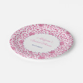 Assiettes En Carton Chinoiserie Rose Et Blanc Wedding shower Chic (Angle)