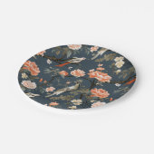 Assiettes En Carton Chinoiserie sur Denim Blue (Angle)