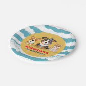 Assiettes En Carton Chiot Aadoption Chien thème fête d'anniversaire (Angle)