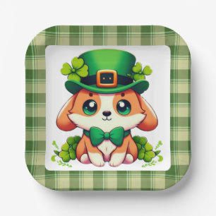 Assiettes En Carton Chiot de la Saint-Patricks