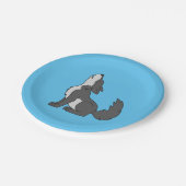 Assiettes En Carton Chiot de loup gris hurlant (Angle)