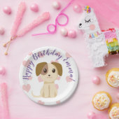 Assiettes En Carton Chiot doux (Fête)