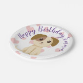 Assiettes En Carton Chiot doux (Angle)