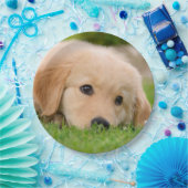Assiettes En Carton Chiot mignon de golden retriever rêvant, partie (Fête)
