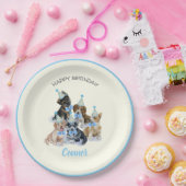 Assiettes En Carton Chiot pur | Chiens Thème Anniversaire Fournitures (Fête)