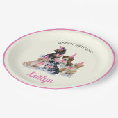 Assiettes En Carton Chiot pur | Chiens Thème Anniversaire Fournitures  (Angle)
