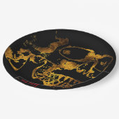 Assiettes En Carton chiot rouge "Plattre d'or" (Angle)