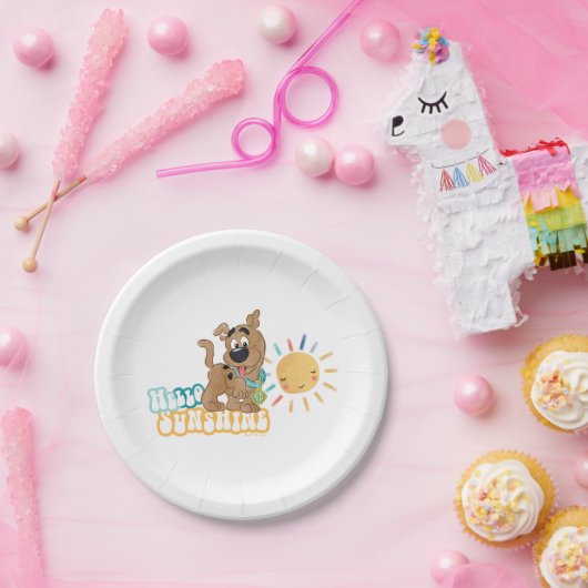 Assiettes En Carton Chiot Scooby-Doo "Bonjour soleil" (Fête)
