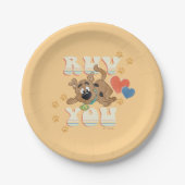 Assiettes En Carton Chiot Scooby-Doo "Ruv You" (Devant)
