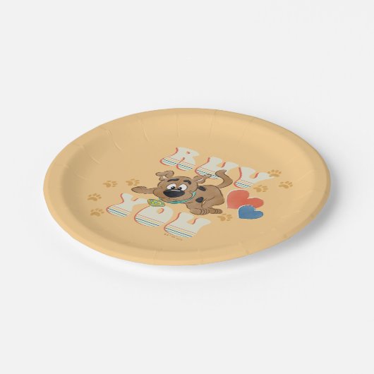Assiettes En Carton Chiot Scooby-Doo "Ruv You" (Angle)