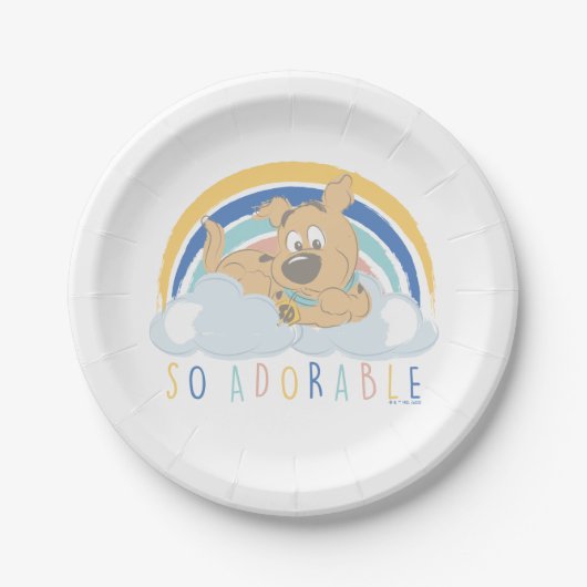 Assiettes En Carton Chiot Scooby-Doo "tellement adorable" (Devant)