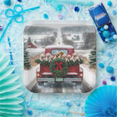 Assiettes En Carton Chiots de Noël Golden Retriever (Fête)