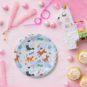 Assiettes En Carton Chiots et chatons (Fête)