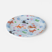 Assiettes En Carton Chiots et chatons (Angle)