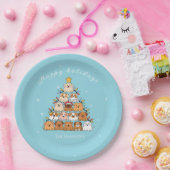 Assiettes En Carton Chiots mignons personnalisés amoureux des chiens d (Fête)