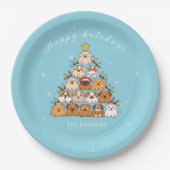 Assiettes En Carton Chiots mignons personnalisés amoureux des chiens d (Devant)