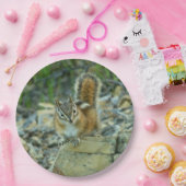 Assiettes En Carton Chipmunk dans le parc national des Glaciers (Fête)