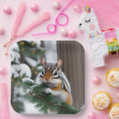 Assiettes En Carton Chipmunk de Noël (Fête)