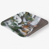Assiettes En Carton Chipmunk de Noël (Angulaire)