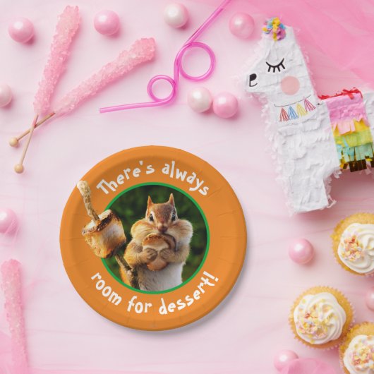 Assiettes En Carton Chipmunk Mangant Marshmallow (Fête)