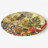 Assiettes En Carton Chippendale Noël (Angle)