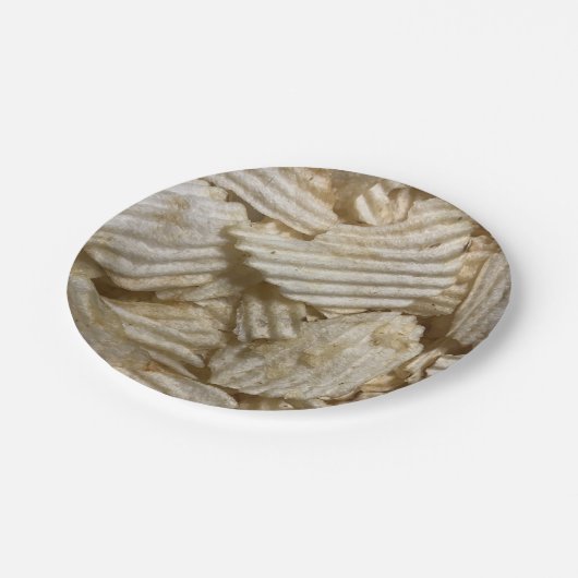 Assiettes En Carton Chips de pommes de terre (Angle)