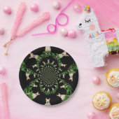 Assiettes En Carton Chiwawa beige psychédélique humoristique (Fête)