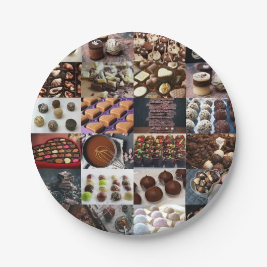 Assiettes En Carton Chocolat (Devant)