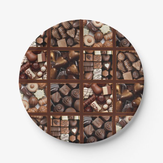 Assiettes En Carton chocolat (Devant)