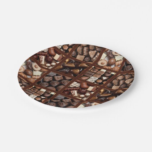 Assiettes En Carton chocolat (Angle)