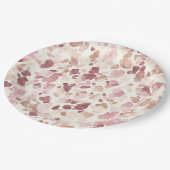 Assiettes En Carton Chocolat à la crème rose Brown animal léopard Abst (Angle)