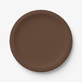 Assiettes En Carton Chocolat au lait solide Brown classique (Devant)