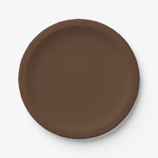Assiettes En Carton Chocolat au lait solide Brown classique