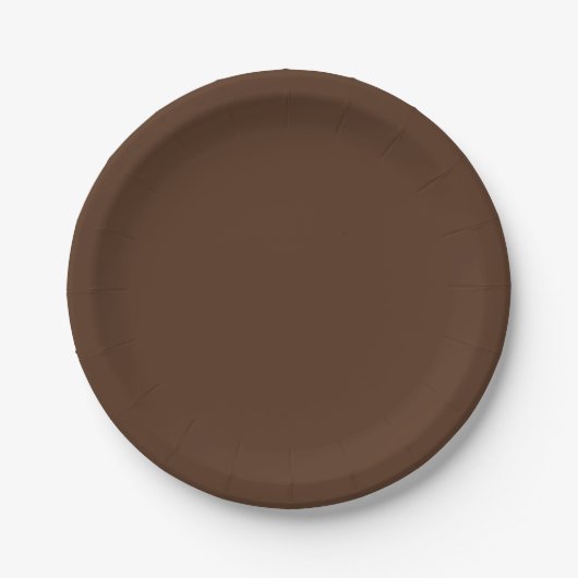 Assiettes En Carton Chocolat au lait solide Brown classique (Devant)