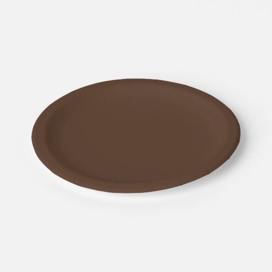 Assiettes En Carton Chocolat au lait solide Brown classique (Angle)
