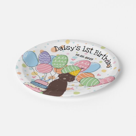 Assiettes En Carton Chocolat Aussiedoodé Anniversaire Plaques papier d (Angle)