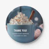 Assiettes En Carton Chocolat chaud avec crème humide Baby shower confo (Devant)