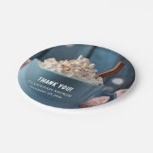 Assiettes En Carton Chocolat chaud avec crème humide Baby shower confo (Angle)