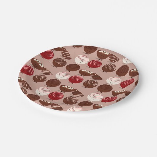 Assiettes En Carton Chocolat Chaud Bombe nourriture (Angle)