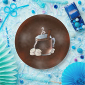 Assiettes En Carton Chocolat chaud de Kawaii et Marshmallows (Fête)